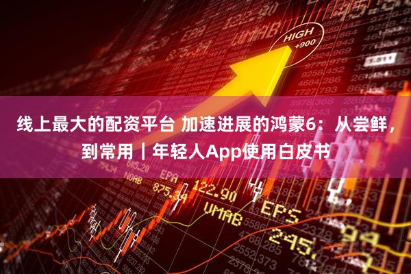 线上最大的配资平台 加速进展的鸿蒙6：从尝鲜，到常用｜年轻人App使用白皮书